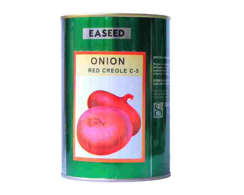 Red Creole C5 – Onion With Flat To Flat Round Bulb, Firm & Hard Flesh And Has Pungent Taste - 50gm